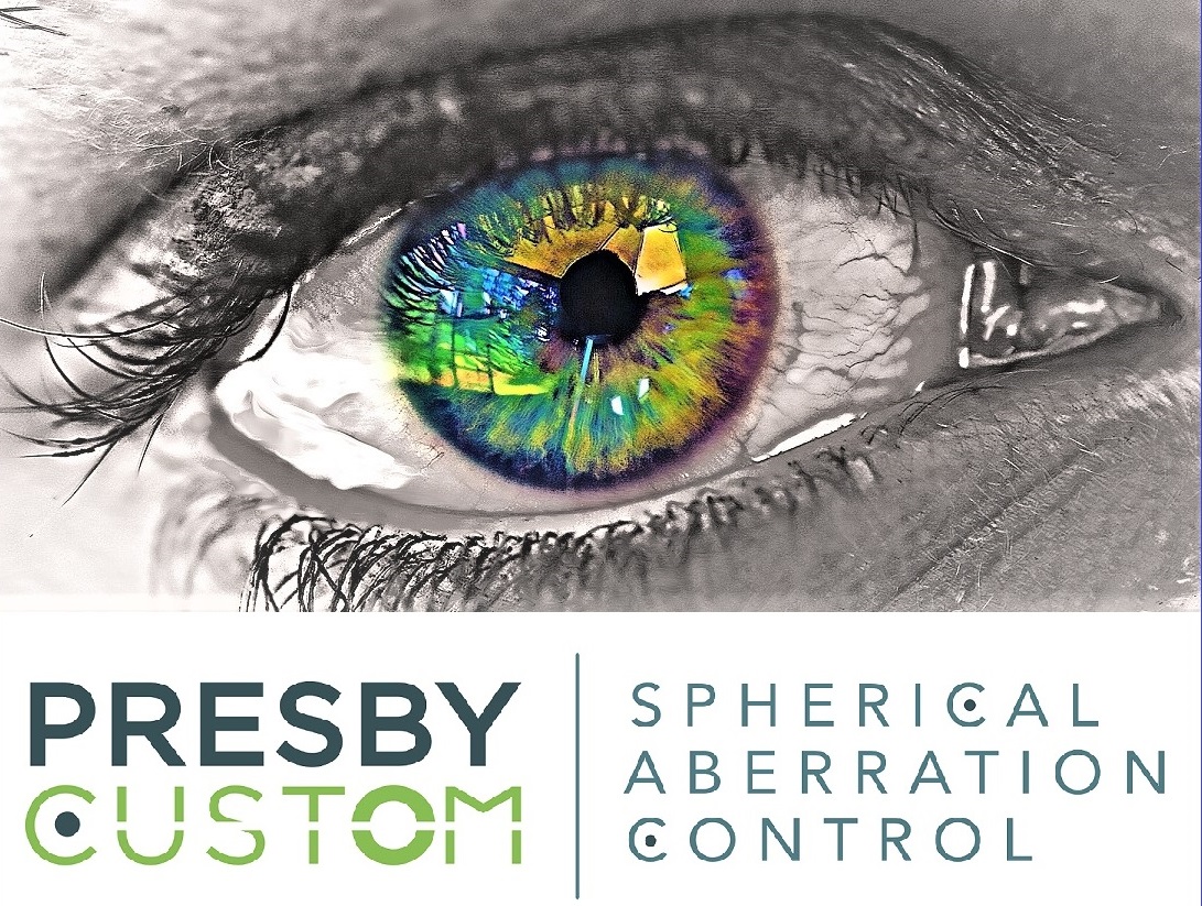 "PresbyCustom" New customizable contact lens to correct presbyopia. Patent licensed to Lenticon Laboratories
